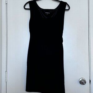 Ruched Black Dress (Size 6)